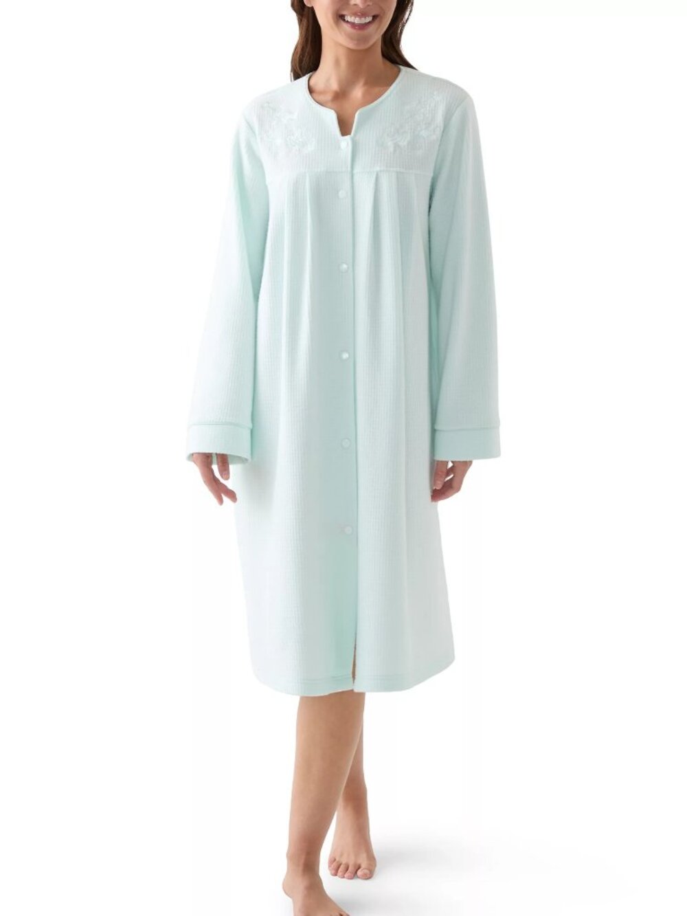 #2447 Miss Elaine Women's Brushed Waffle Snap Robe Style #346825